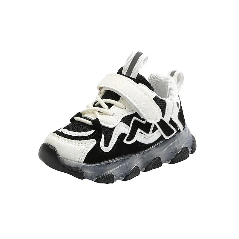 2022 Autumn Kid Shoes Sneakers Hook Loop Cartoon Animation Light Round Toe Novelty Sweet Flat Heel Air mesh Non Slip